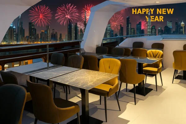 lower deck premium luxury canal cruise Dubai nye eve