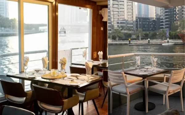 Dubai Marina Five Star Sea Lounge Marina Deal Premium Dhow Cruise offering buffet dinner