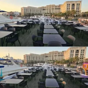 Premium Dubai canal yacht cruise offering unlimited soft drinks and spectacular city skyline views on NYE