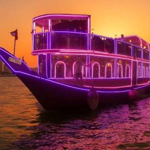 Sunset Dhow Cruise Creek Dubai Deal with Buffet Dinner