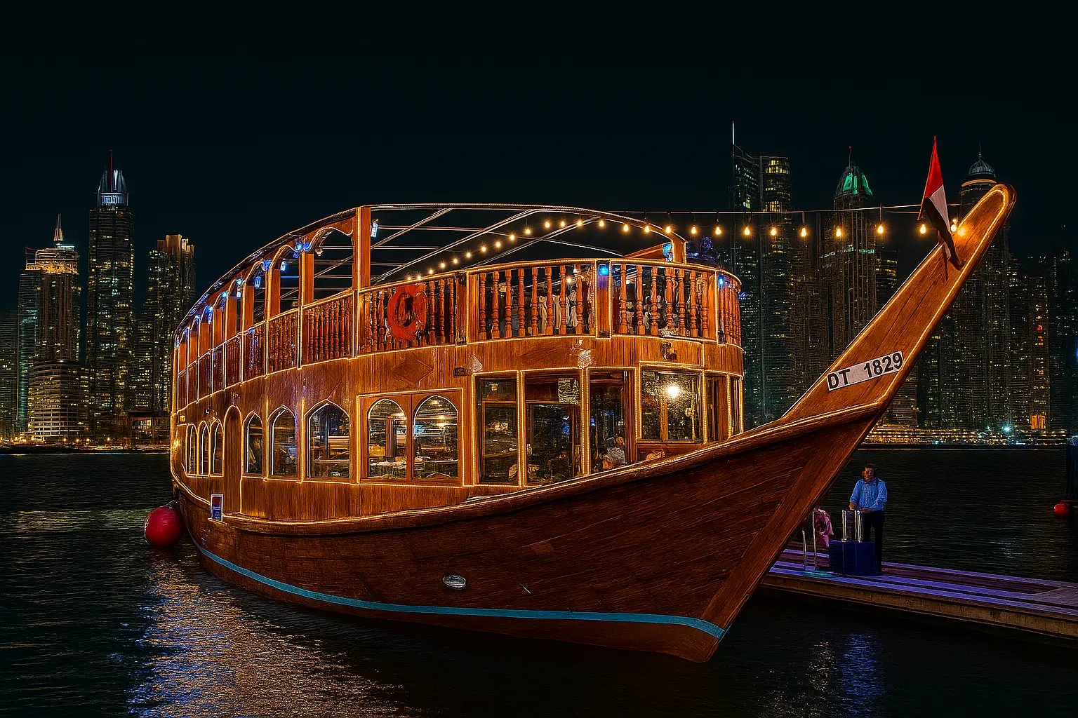 Best Dinner Dhow Cruise Dinner at Dubai Al Seef
