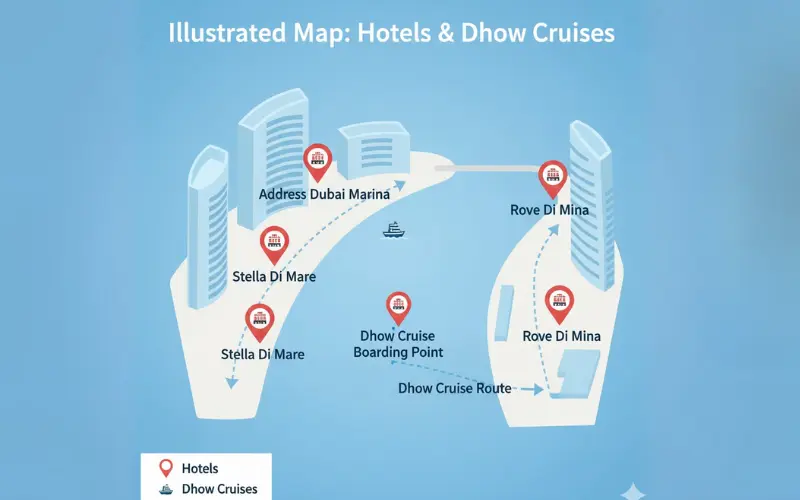 Best Hotels Near Dubai Marina for Dhow Cruise Guests