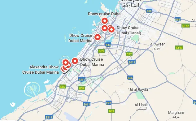 Dubai Marina Walk, near Pier 7 & Marina Mall